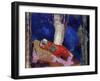 A Woman Lying under the Tree, 19th or Early 20th Century-Odilon Redon-Framed Giclee Print