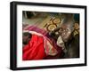 A Woman Manages to Lift Herself from the Bed-null-Framed Photographic Print