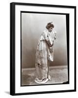 A Woman Modeling a Japanese Kimono, New York, 1904-Byron Company-Framed Giclee Print