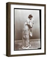 A Woman Modeling a Japanese Kimono, New York, 1904-Byron Company-Framed Giclee Print