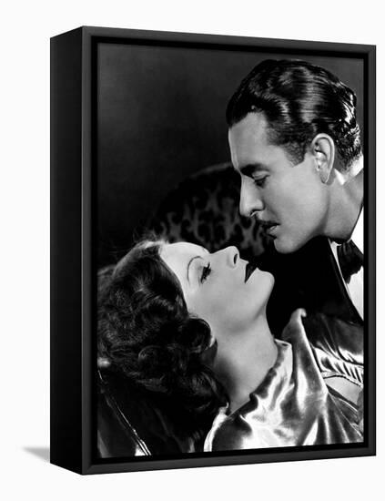 A WOMAN OF AFFAIRS, 1929 directed by CLARENCE BROWN with Greta Garbo / john Gilbert (b/w photo)-null-Framed Stretched Canvas