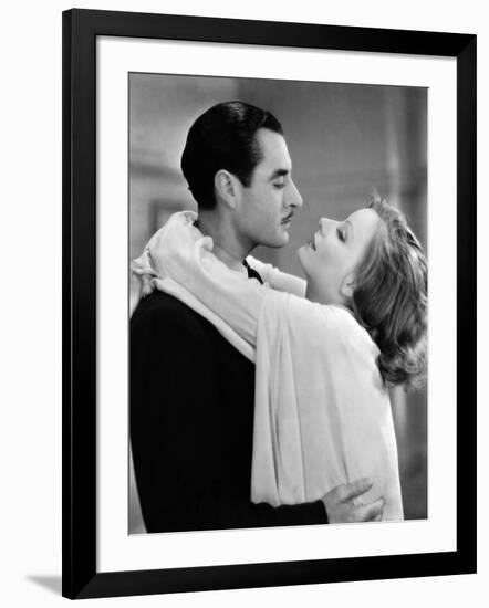 A WOMAN OF AFFAIRS, 1929 directed by CLARENCE BROWN with John Gilbert / Greta Garbo (b/w photo)-null-Framed Photo