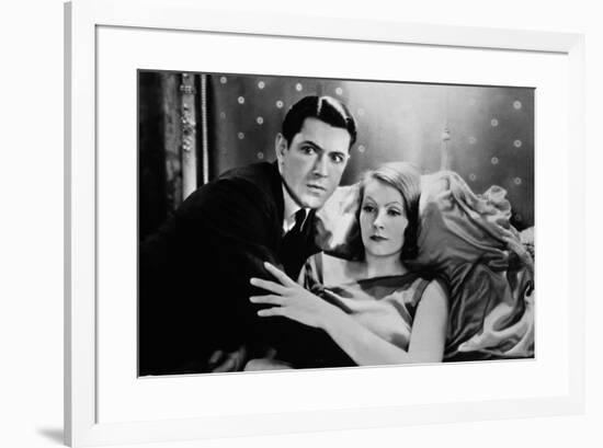 A WOMAN OF AFFAIRS, 1929 directed by CLARENCE BROWN with John Mack Brown / Greta Garbo (b/w photo)-null-Framed Photo