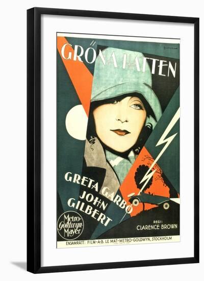 A Woman of Affairs, Swedish Movie Poster, 1928-null-Framed Art Print