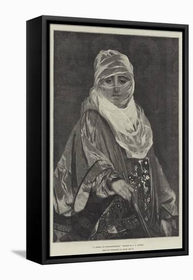 A Woman of Constantinople-Jean Leon Gerome-Framed Stretched Canvas