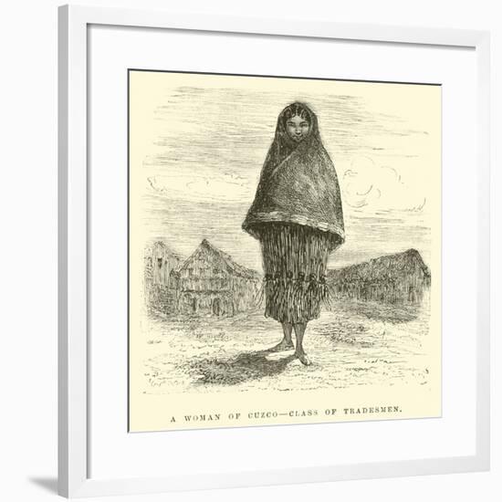 A Woman of Cuzco, Class of Tradesmen-Édouard Riou-Framed Giclee Print