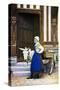 A Woman of Normandy, France, C1922-null-Stretched Canvas