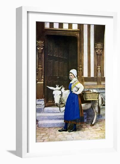 A Woman of Normandy, France, C1922-null-Framed Giclee Print