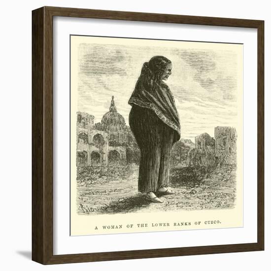 A Woman of the Lower Ranks of Cuzco-Édouard Riou-Framed Giclee Print