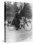 A Woman on a Douglas Motorbike, 1914-null-Stretched Canvas