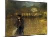 A Woman on a Paris Street at Evening-Lionello Balestrieri-Mounted Giclee Print