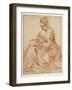 A Woman Painting (An Allegory of Painting)-Guercino-Framed Giclee Print