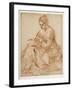 A Woman Painting (An Allegory of Painting)-Guercino-Framed Giclee Print