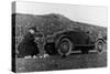 A Woman Picnicking Next to Her Air-Cooled Rover 8, C1919-C1925-null-Stretched Canvas