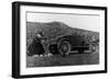 A Woman Picnicking Next to Her Air-Cooled Rover 8, C1919-C1925-null-Framed Photographic Print