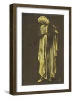 A Woman Playing a Cithara-Edward Burne-Jones-Framed Giclee Print