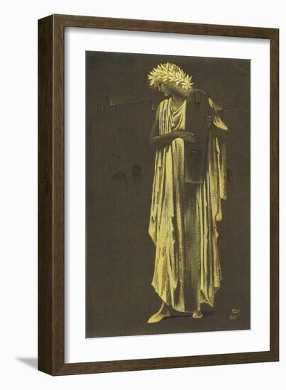 A Woman Playing a Cithara-Edward Burne-Jones-Framed Giclee Print