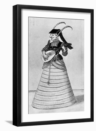 A Woman Playing a Stringed Instrument, Early 17th Century-Daniel Rebel-Framed Giclee Print