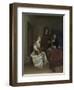 A Woman Playing a Theorbo to Two Men, Ca 1668-Gerard Ter Borch the Younger-Framed Giclee Print