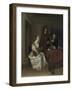 A Woman Playing a Theorbo to Two Men, Ca 1668-Gerard Ter Borch the Younger-Framed Giclee Print