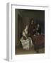 A Woman Playing a Theorbo to Two Men, Ca 1668-Gerard Ter Borch the Younger-Framed Giclee Print