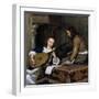 A Woman Playing the Theorbo-Lute and a Cavalier, C1658-Gerard Terborch II-Framed Giclee Print