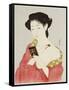 A Woman Powdering Her Neck-Ioki Bunsai-Framed Stretched Canvas