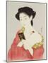 A Woman Powdering Her Neck-Ioki Bunsai-Mounted Giclee Print