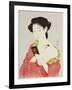 A Woman Powdering Her Neck-Ioki Bunsai-Framed Giclee Print