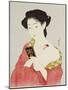 A Woman Powdering Her Neck-Ioki Bunsai-Mounted Giclee Print