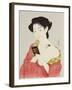 A Woman Powdering Her Neck-Ioki Bunsai-Framed Giclee Print