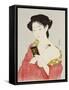 A Woman Powdering Her Neck-Ioki Bunsai-Framed Stretched Canvas