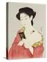 A Woman Powdering Her Neck-Ioki Bunsai-Stretched Canvas