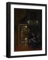 A Woman Preparing Bread and Butter for a Boy, c.1660-3-Pieter de Hooch-Framed Giclee Print