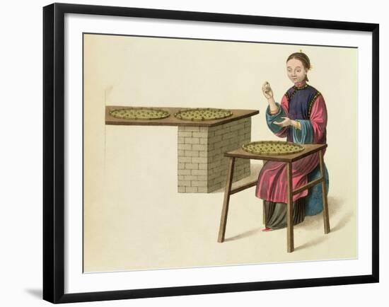 A Woman Preparing Tea Plate 21 from "The Costume of China"-Major George Henry Mason-Framed Giclee Print