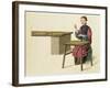 A Woman Preparing Tea Plate 21 from "The Costume of China"-Major George Henry Mason-Framed Giclee Print