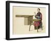 A Woman Preparing Tea Plate 21 from "The Costume of China"-Major George Henry Mason-Framed Giclee Print