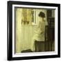 A Woman Reading in a Sunlit Interior-Carl Holsoe-Framed Giclee Print