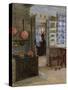 A Woman Reading in an Interior-Adolf Heinrich Hansen-Stretched Canvas