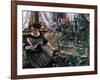 A Woman Reading Near a Goldfish Tank-Lovis Corinth-Framed Giclee Print