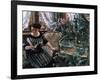 A Woman Reading Near a Goldfish Tank-Lovis Corinth-Framed Giclee Print