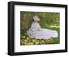 A Woman Reading-Claude Monet-Framed Art Print