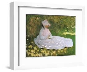A Woman Reading-Claude Monet-Framed Art Print