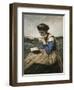 A Woman Reading-Jean-Baptiste-Camille Corot-Framed Art Print