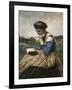 A Woman Reading-Jean-Baptiste-Camille Corot-Framed Art Print