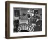 A Woman Reads at the Dining Table, Ca. 1900-null-Framed Photographic Print