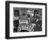 A Woman Reads at the Dining Table, Ca. 1900-null-Framed Photographic Print