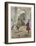 A Woman Riding a Horse Which Is Rearing Up before a Man Holding a Whip-Louis Vallet-Framed Giclee Print