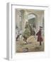 A Woman Riding a Horse Which Is Rearing Up before a Man Holding a Whip-Louis Vallet-Framed Giclee Print