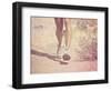 A Woman Running on a Trail with a Dog-graphicphoto-Framed Photographic Print